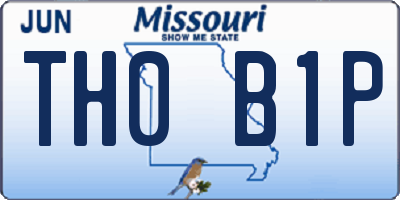 MO license plate TH0B1P