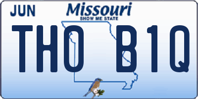 MO license plate TH0B1Q