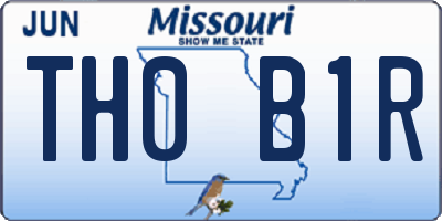 MO license plate TH0B1R