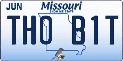 MO license plate TH0B1T