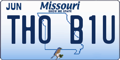 MO license plate TH0B1U