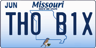 MO license plate TH0B1X