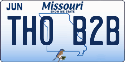 MO license plate TH0B2B