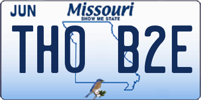 MO license plate TH0B2E