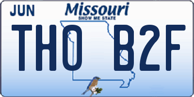 MO license plate TH0B2F