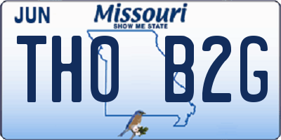 MO license plate TH0B2G