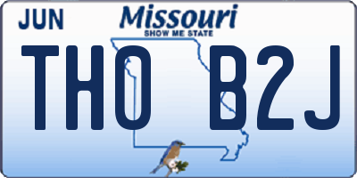 MO license plate TH0B2J