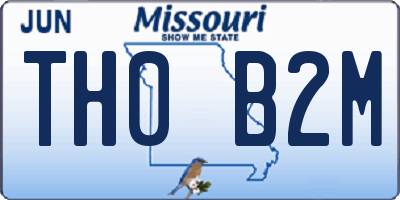 MO license plate TH0B2M