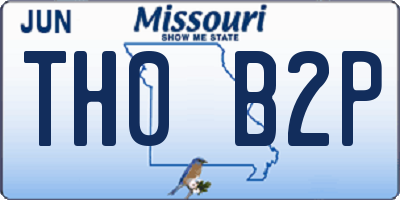 MO license plate TH0B2P