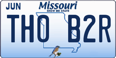 MO license plate TH0B2R