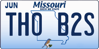 MO license plate TH0B2S