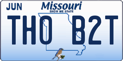 MO license plate TH0B2T