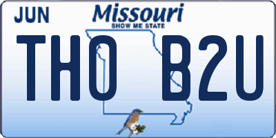 MO license plate TH0B2U
