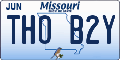 MO license plate TH0B2Y