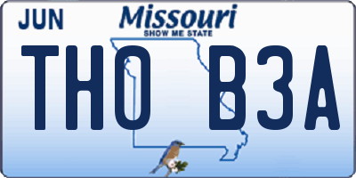MO license plate TH0B3A