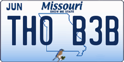 MO license plate TH0B3B