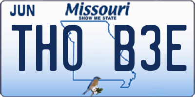 MO license plate TH0B3E
