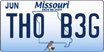 MO license plate TH0B3G