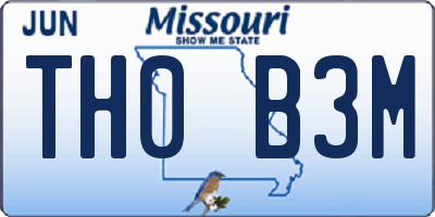 MO license plate TH0B3M