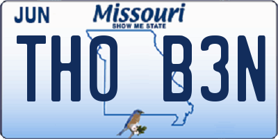 MO license plate TH0B3N