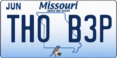MO license plate TH0B3P