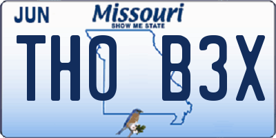 MO license plate TH0B3X