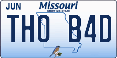 MO license plate TH0B4D
