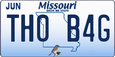 MO license plate TH0B4G