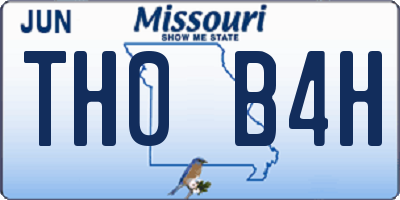 MO license plate TH0B4H