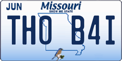 MO license plate TH0B4I
