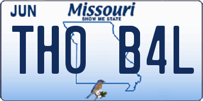 MO license plate TH0B4L