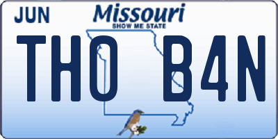 MO license plate TH0B4N