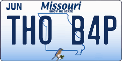 MO license plate TH0B4P
