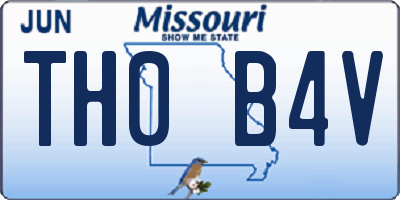 MO license plate TH0B4V