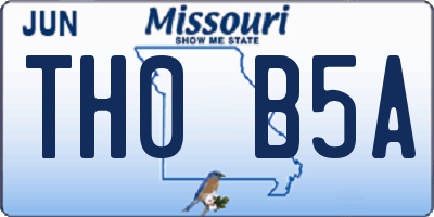 MO license plate TH0B5A