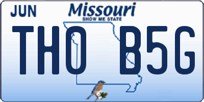 MO license plate TH0B5G