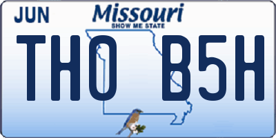 MO license plate TH0B5H