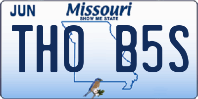 MO license plate TH0B5S