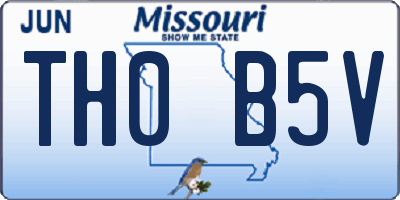 MO license plate TH0B5V