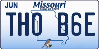 MO license plate TH0B6E