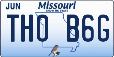MO license plate TH0B6G