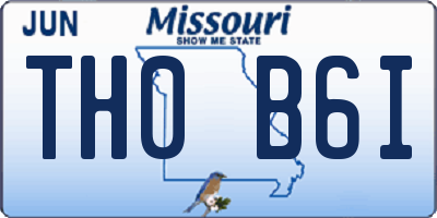 MO license plate TH0B6I