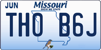 MO license plate TH0B6J