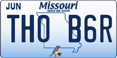 MO license plate TH0B6R