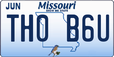 MO license plate TH0B6U