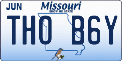 MO license plate TH0B6Y