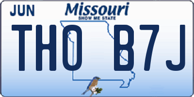 MO license plate TH0B7J