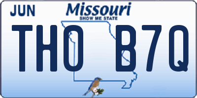 MO license plate TH0B7Q