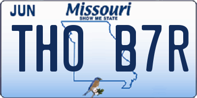 MO license plate TH0B7R
