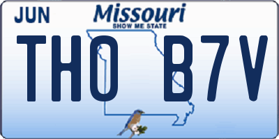 MO license plate TH0B7V
